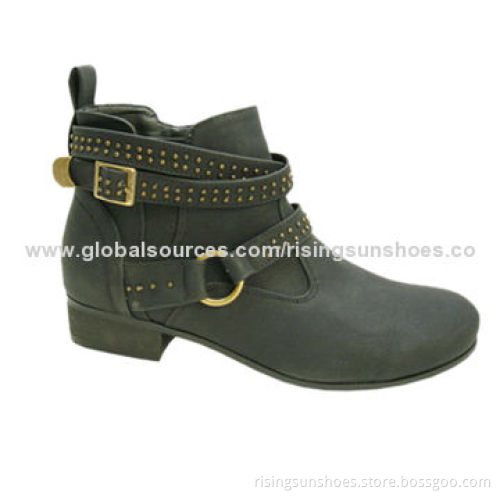 Women's Dress Boots, Ankle Booties Style w/Metal Rivets Decorated, Popular Style for Autumn/Winter